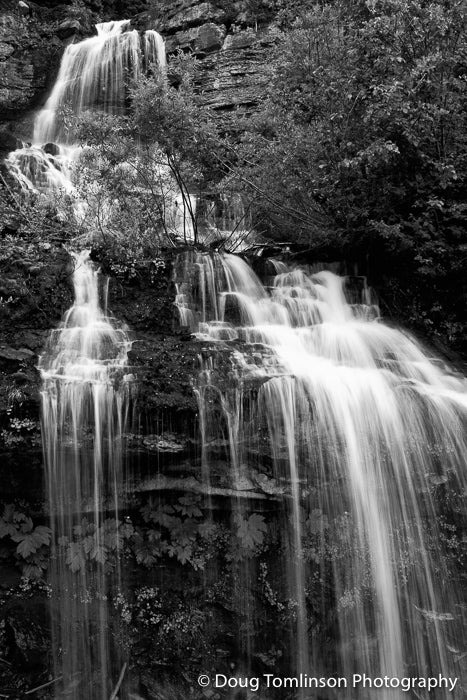 East Vail Falls B&W -1428