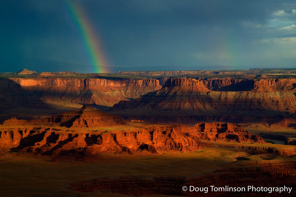 Rainbow Over Canyon - 1233