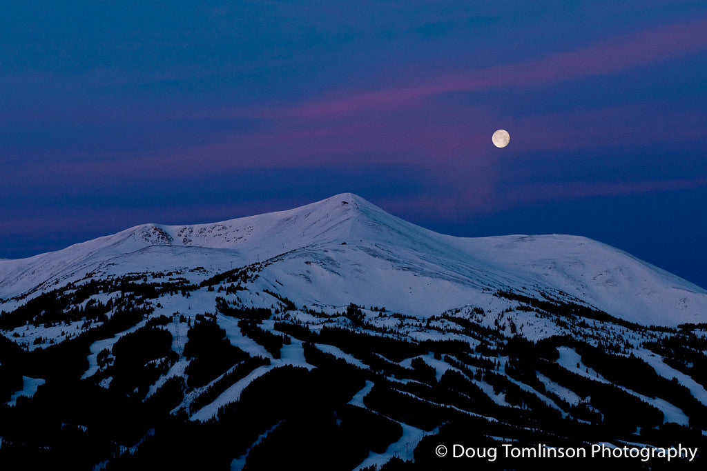Sunrise Over Peak 8 Under a Full Moon - 1150