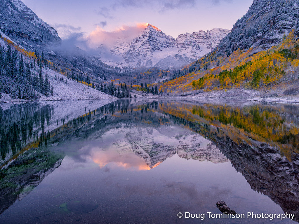 Touch of Light Maroon Bells - 1380